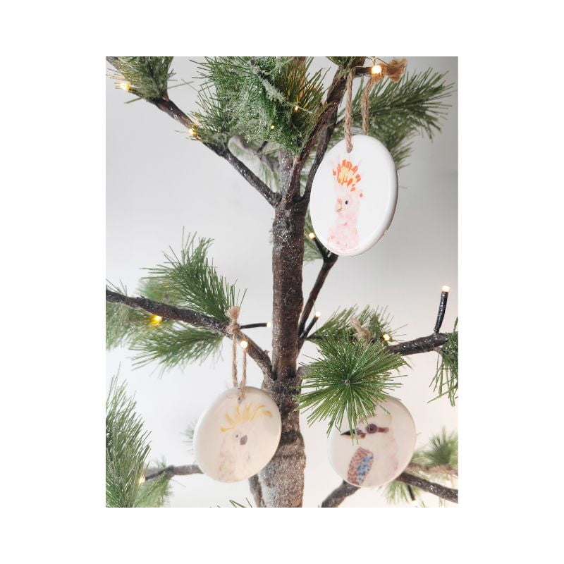 Frankie B Aus Birds Ceramic Disc Colourful 8cm (3) – Love Shack Giftware