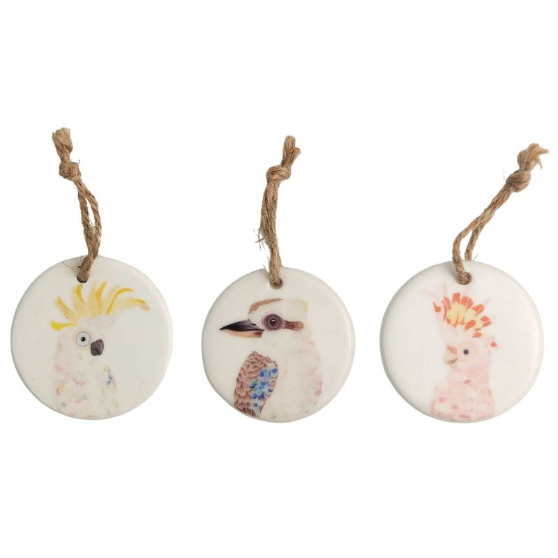 Frankie B Aus Birds Ceramic Disc Colourful 8cm – Love Shack Giftware