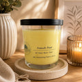 Love Shack Giftware French Pear Soy Candle in a reusable glass jar with approximately 55 hours burn time and sweet fruity fragrance.