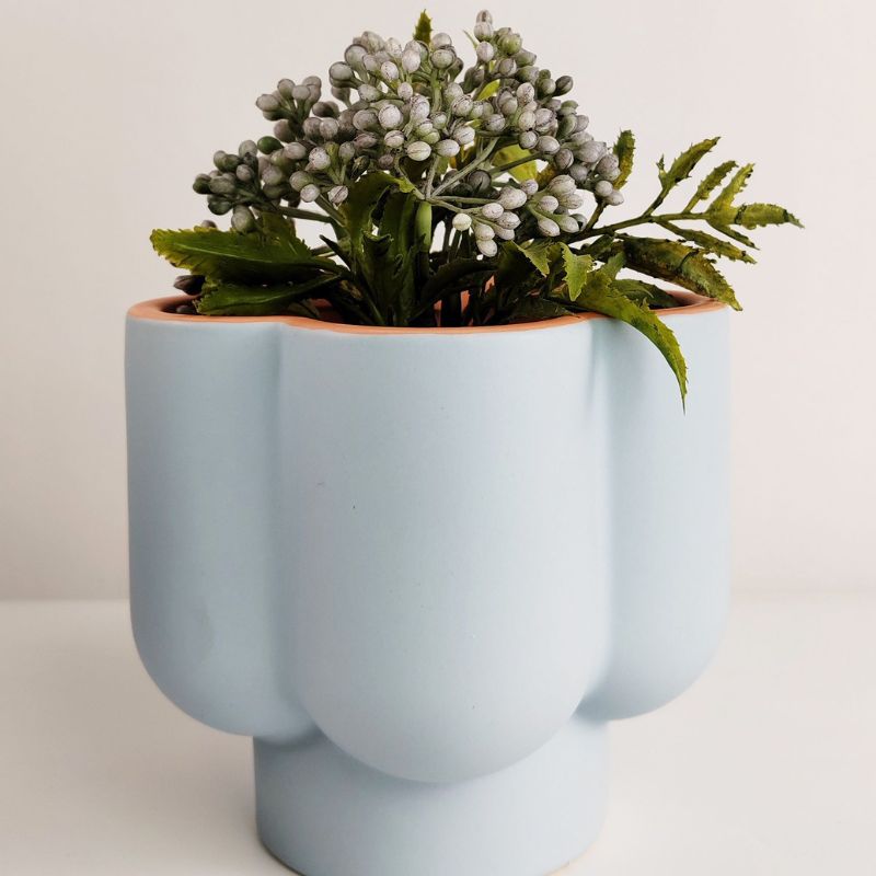 Groovy Flower Planter Blue & Coral 13cm – Love Shack Giftware