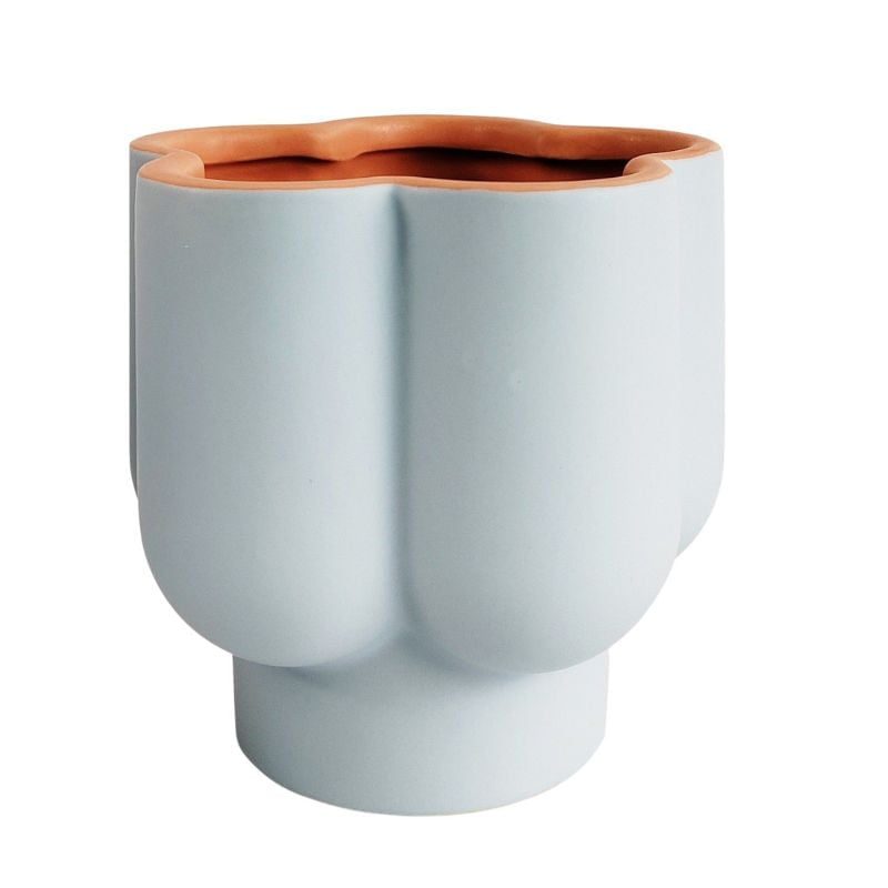 Groovy Flower Planter Blue & Coral 13cm – Love Shack Giftware