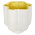 Groovy Flower Planter White & Yellow 16.