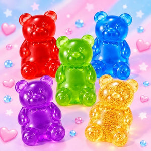 Assorted Keycraft Gummy Bearz squishy toys in bright colours