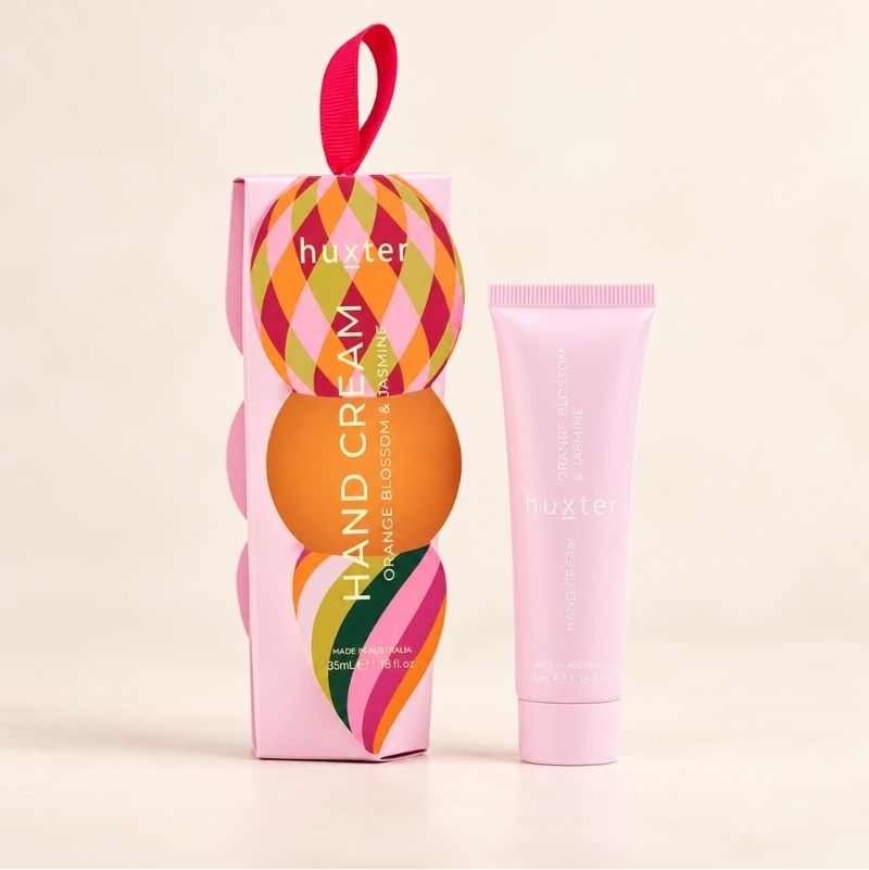 Huxter Orange Blossom and Jasmine hand cream with pink gift packaging