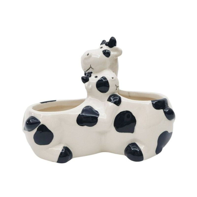Hugging Cows Planter White & Black 12cm – Love Shack Giftware