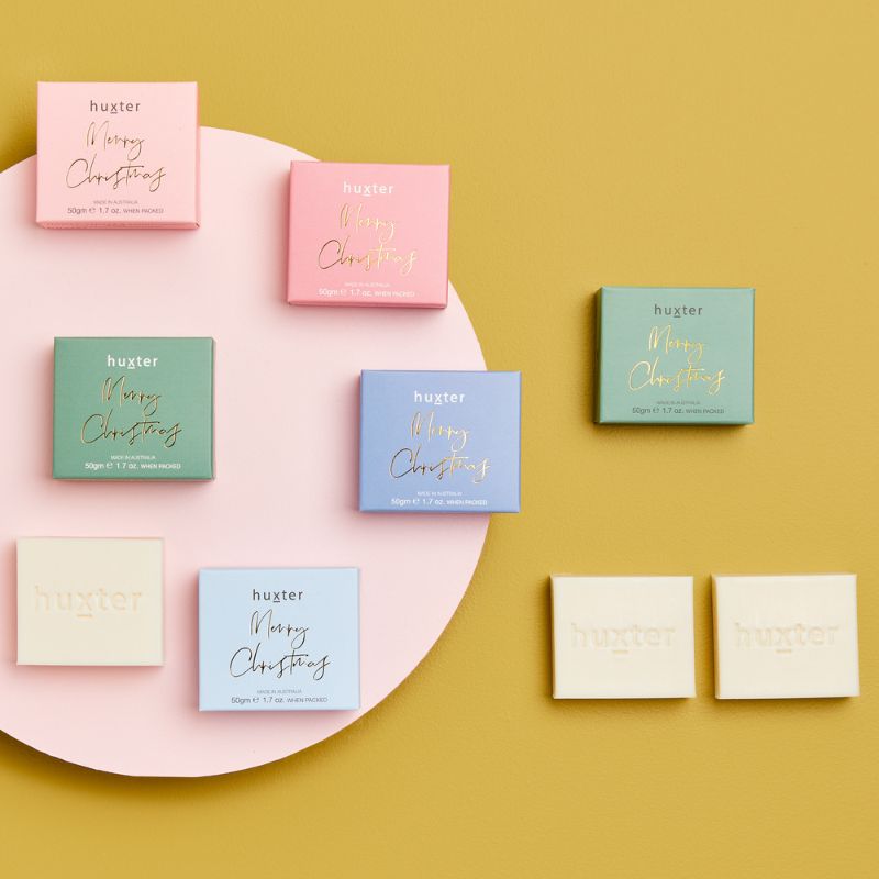 Huxter Range of Mini Christmas Soaps – Merry Chistmas – Love Shack Giftware