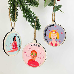 I Like It Christmas Discs Hanging Decoration – Love Shack Giftware