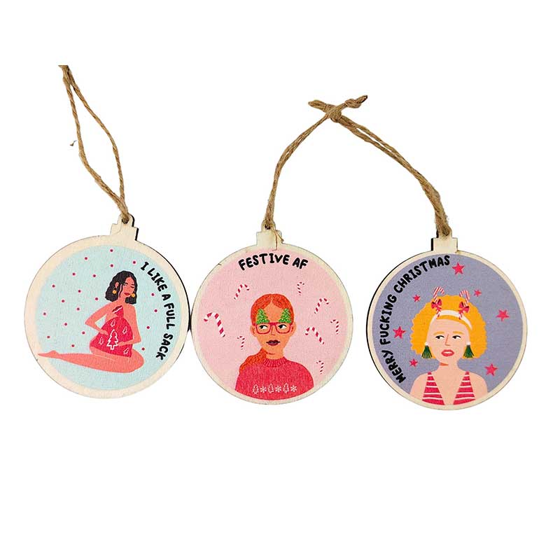 I Like It Christmas Discs Hanging Decoration – Love Shack Giftware