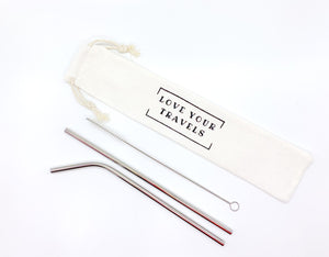 Stainless Steel Straws Love Your Travels – Love Shack Giftware