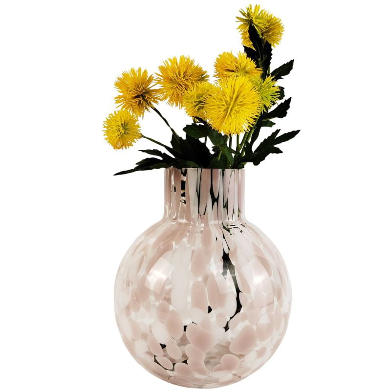 Jaslyn Speckle Glass Vase White & Lilac 17cm – Love Shack Giftware