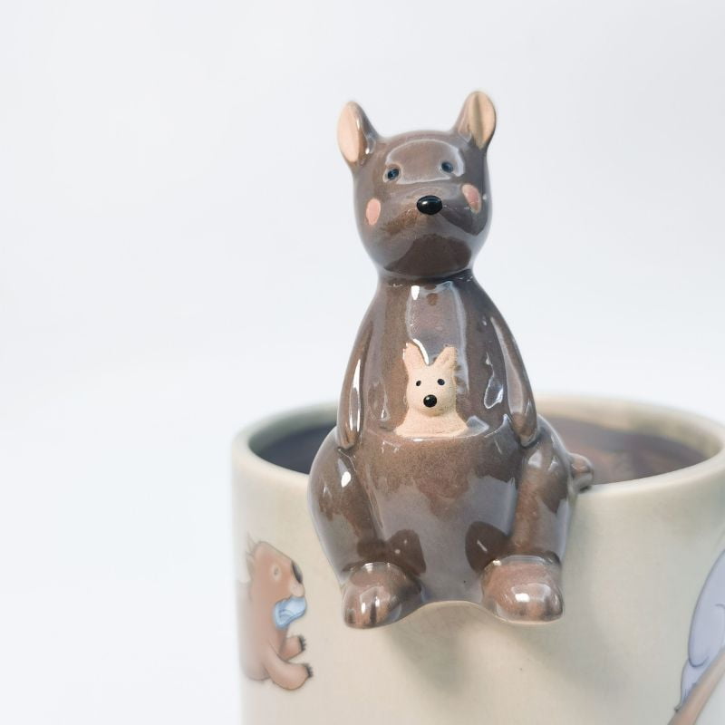 Kangaroo Pot Hanger Grey 10cm – Love Shack Giftware (2)