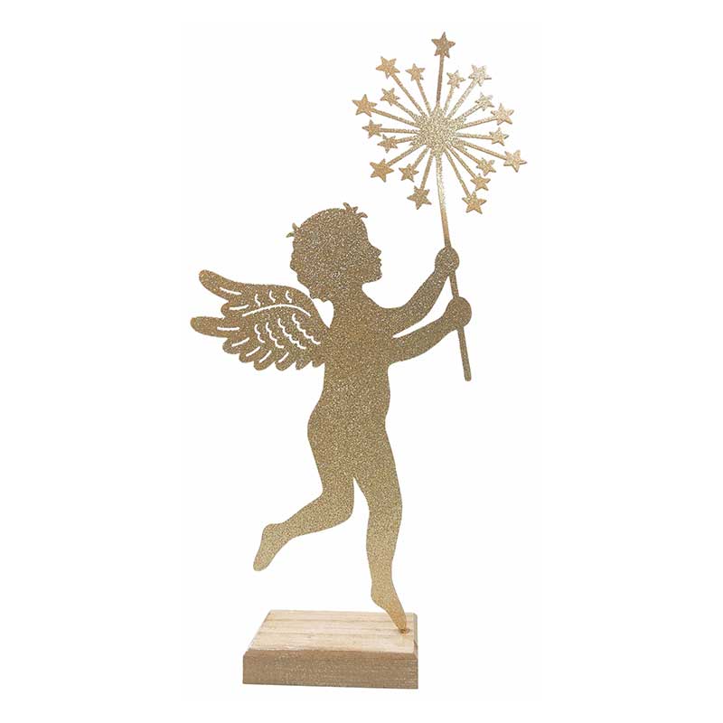 Metal Boy Holding Flower Standing Decoration – Love Shack Giftware
