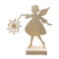 Metal Girl Holding Flower – Standing Decoration – Love Shack Giftware