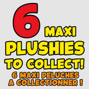 Miraball Surprises Dino graphic showing six maxi plushies to collect
