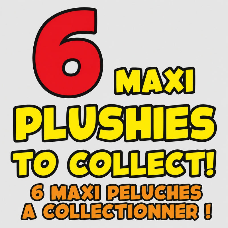 Miraball Surprises Dino graphic showing six maxi plushies to collect