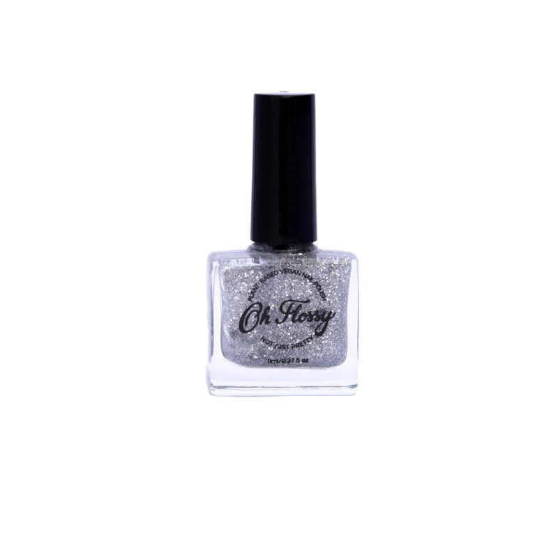 Oh Flossy Nail Polish – Silver Glitter