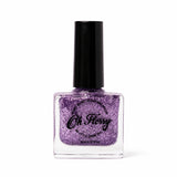 Oh Flossy Purple Glitter Kids Nail Polish bottle on a plain white background