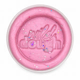 Pink Pink Tutti Fruiti Glitter - Jar 280g of dough in a container with 'wild dough' branding on a white background
