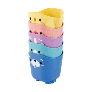Tiger Tribe stackable animal bath cups side view kids toy