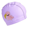 Purple Flamingo Swim Cap