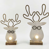 Reindeer with Glasses and Light up Nose – Love Shack Giftware