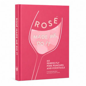 Book titled 'Rose Made Me Do It' with a pink cover and white text on a white background