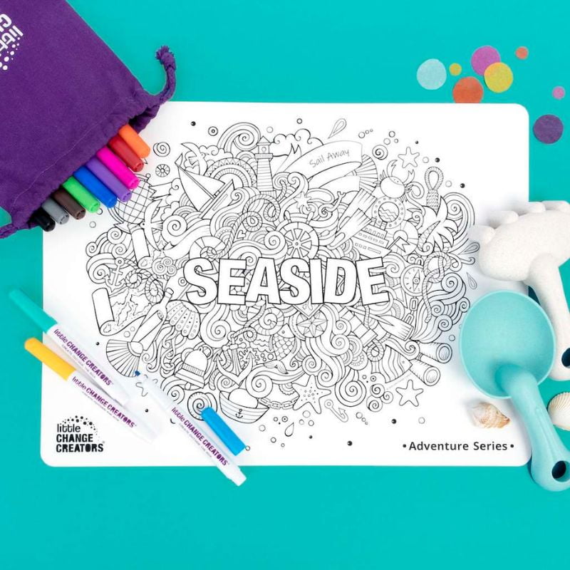 SEASIDE Re-FUN-able%E2%84%A2 Colouring Set – Love Shack Giftware