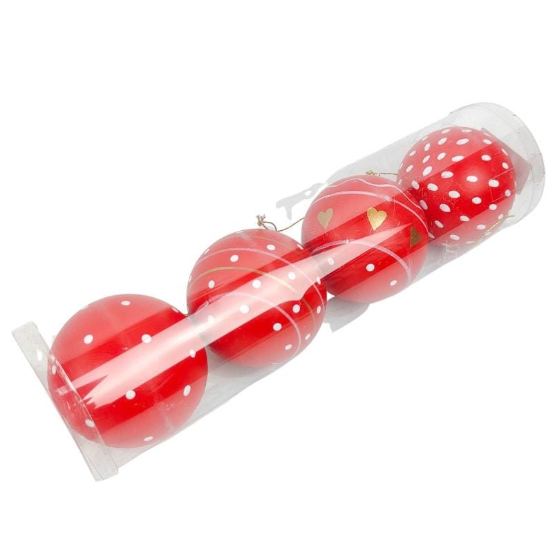 Scandi Baubles Hanging Decoration Red – Love Shack Giftware