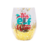 Splosh – Christmas This Elf Runs on Wine – Wine Glass – Love Shack Giftware