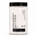 Summer Salt Body Strawberry Salt Scrub 350g tub on white background