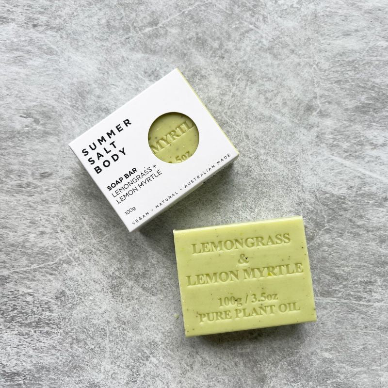 Summer Salt Body – Lemongrass & Lemon Myrtle Soap Bar – 100g – Love Shack Giftware