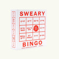 Sweary Bingo adult party game box with funny bingo-inspired design on white background