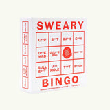 Sweary Bingo adult party game box with funny bingo-inspired design on white background