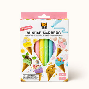 Tiger Tribe scented sundae markers set of 6 colorful pens