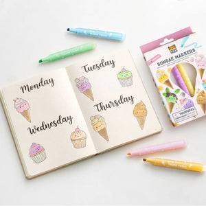 Creative kids artwork using scented markers