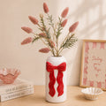 Urban Products - Tall Bow Ceramic Vase Red & Pink
