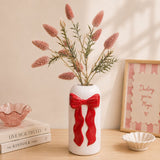 Urban Products - Tall Bow Ceramic Vase Red & Pink
