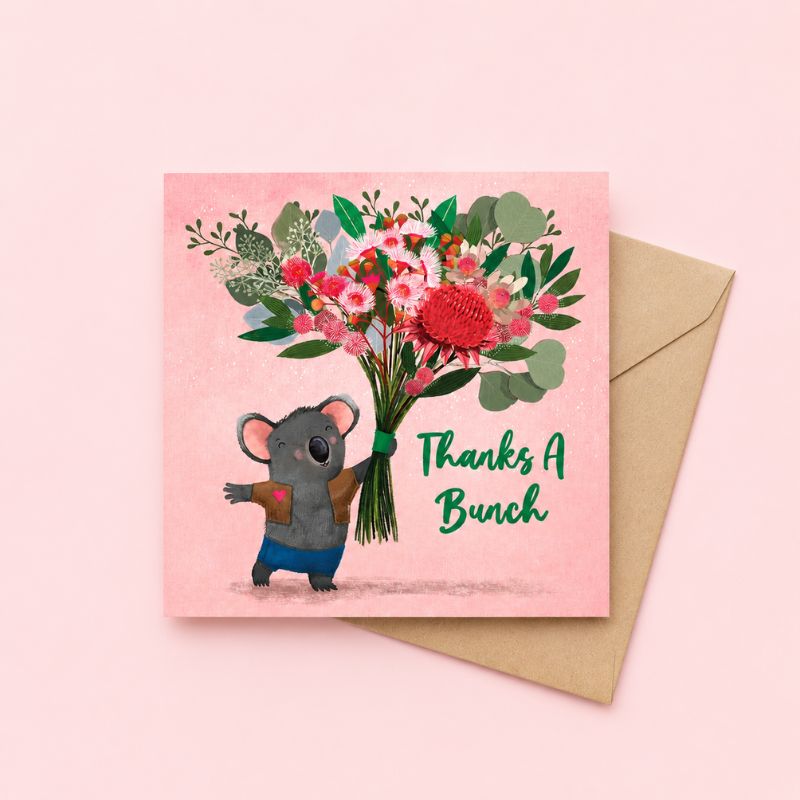 La La Land - Mini Card - Thanks a Bunch - Koala Bouquet