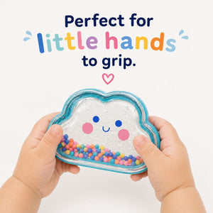 Tiger Tribe Bath Shakers Colorful Clouds bath toy with colorful beads inside, perfect for little hands to grip.