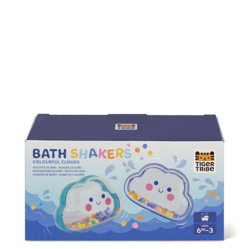 Tiger Tribe Bath Shakers Colourful Clouds packaging box bath toy for kids