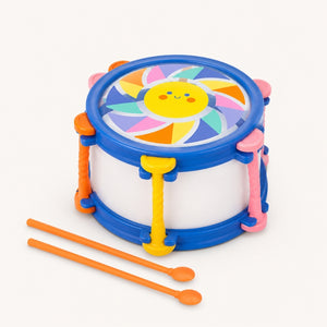 Tiger Tribe Sunny Beats bath drum toy with colorful design and drumsticks