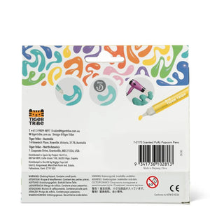 Tiger Tribe puffy popcorn pens packaging and contents