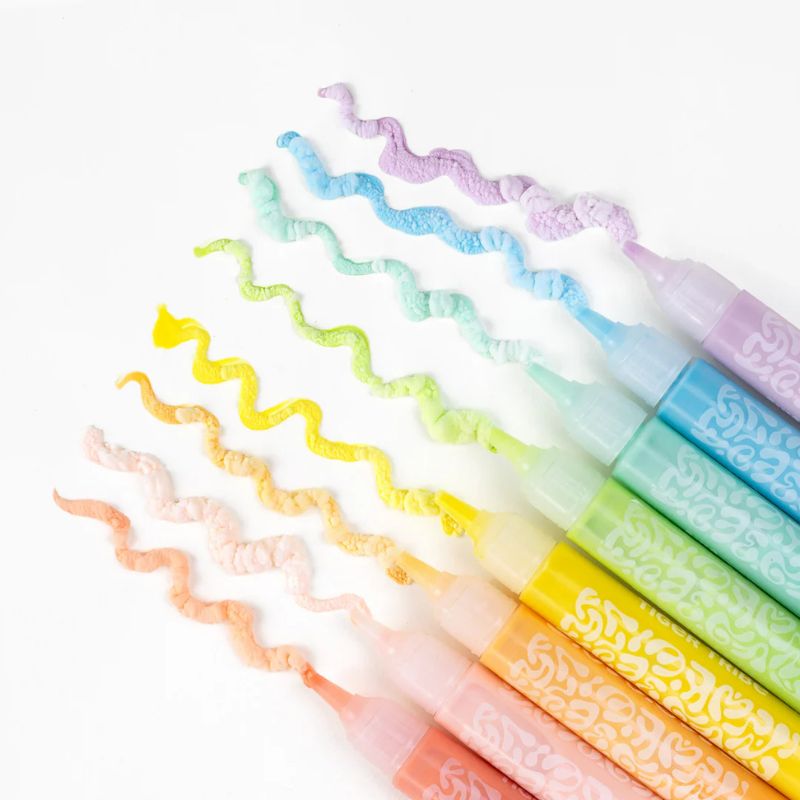 Puffy popcorn pens drawing lines before heat activation