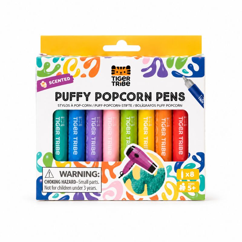 Tiger Tribe - Puffy Popcorn Pens 3D Art Set