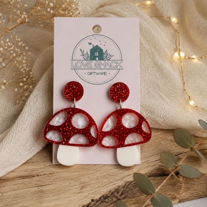 Toadstool Dangle Earrings