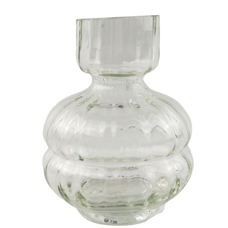 Tommy Squat Glass Vase Clear Sm 15cm – Love Shack Giftware (1)