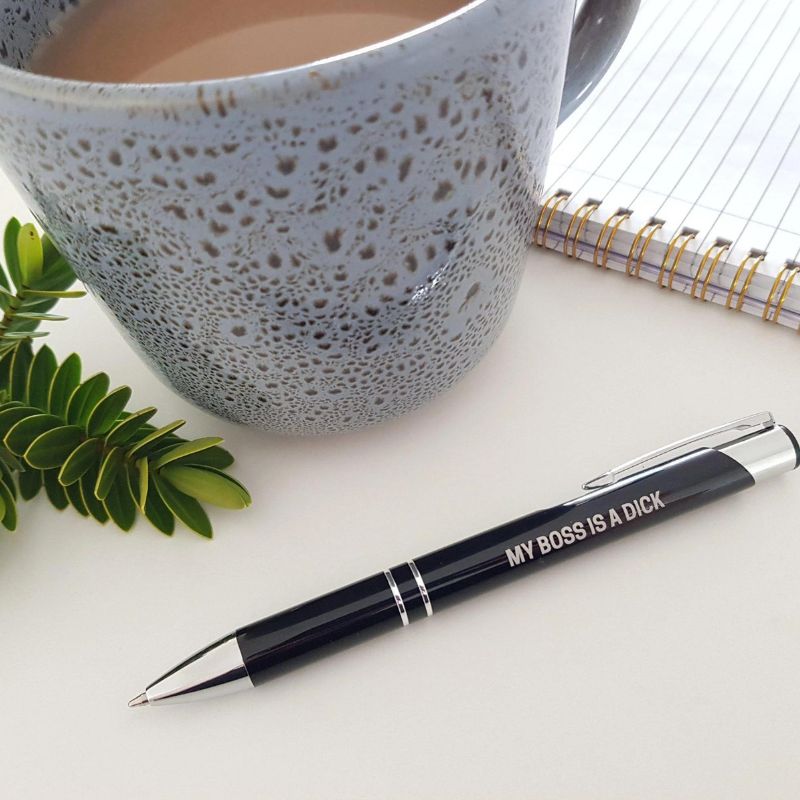 MY BOSS IS A DICK PEN BLACK – Love Shack Giftware