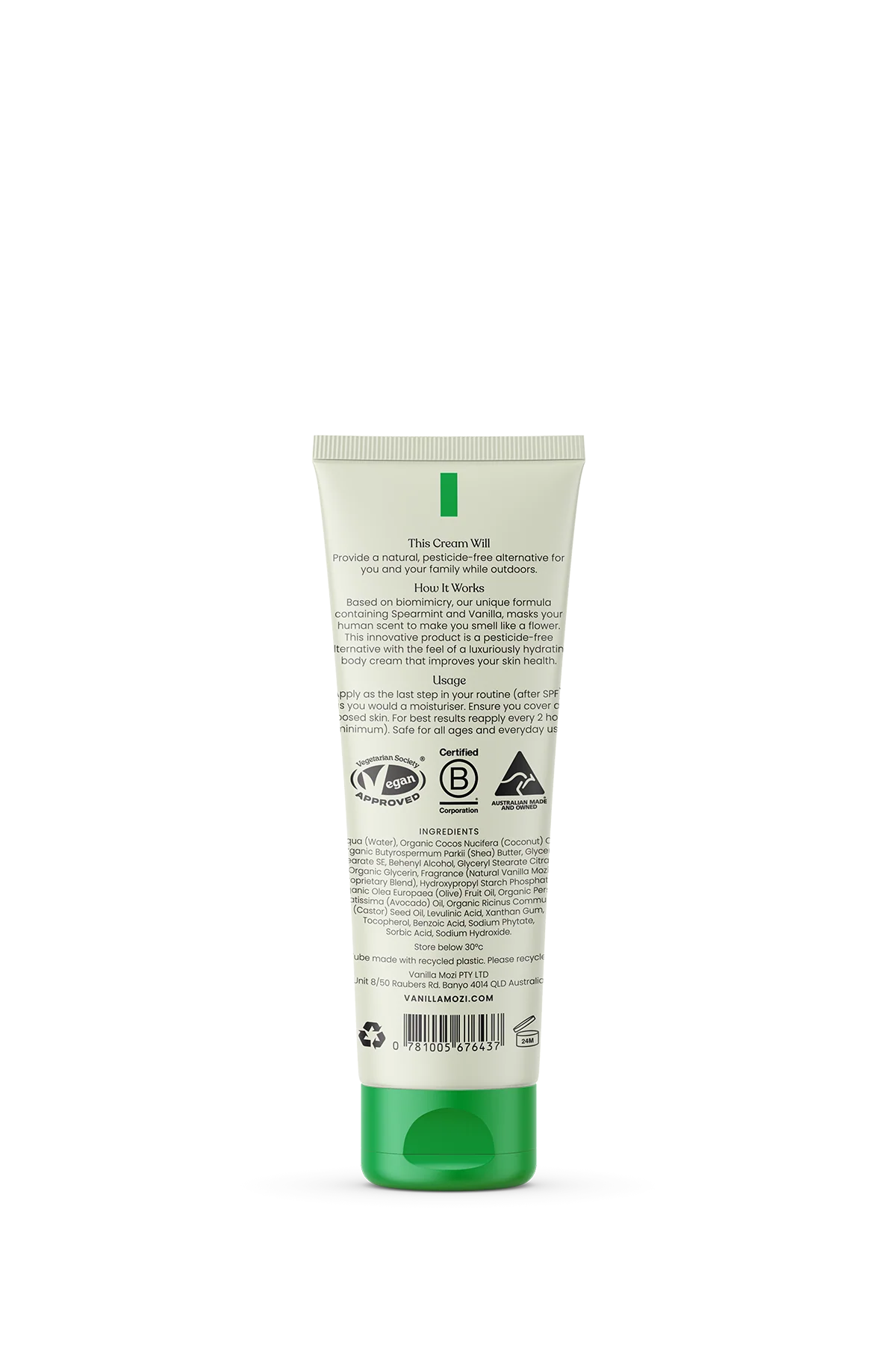 Vanilla Mozi - Outdoor Body Cream 60ML Tube - Love Shack Giftware