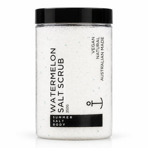 Summer Salt Body Watermelon Salt Scrub 350g tub on white background