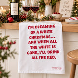 White Xmas Cotton Tea Towel